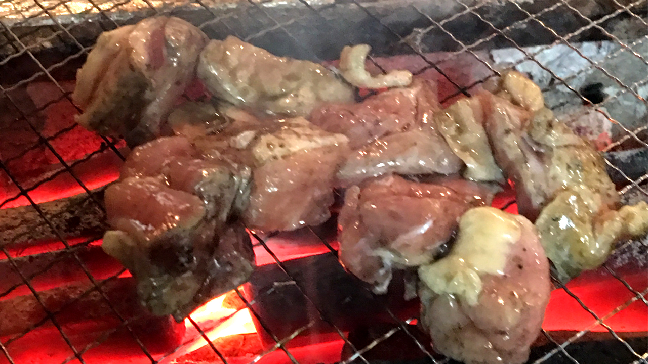 水郷鶏の炭火鉄板焼き